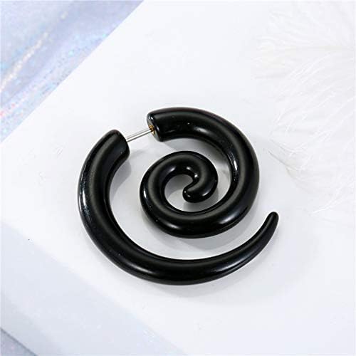 8 Pairs 16G Spiral Fake Gauges Acrylic Ear Tapers Fake Plugs Horn Stud Earrings