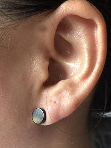 8PCS Asoorted Size 6-12MM Stainless Steel Magnetic Fake Black Size No Size