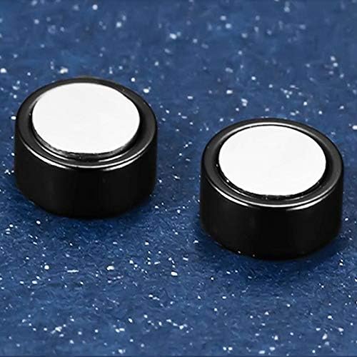 8PCS Asoorted Size 6-12MM Stainless Steel Magnetic Fake Black Size No Size