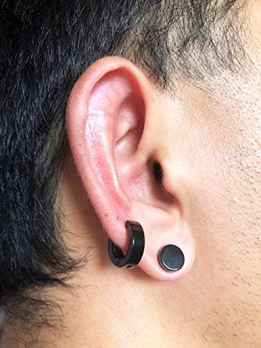 8PCS Asoorted Size 6-12MM Stainless Steel Magnetic Fake Black Size No Size