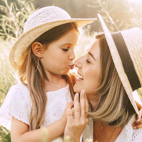 925 Sterling Silver Cross Necklace For Girls - Faith Cross Chain Necklaces For Kids Small Dainty Pendant Jewelry Gifts For Teenager Easter First Communion Baptism Birthday