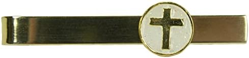 Abbey & CA Gift Godchild First Communion Gold Tie Bar W/Cross