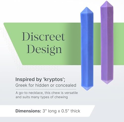 ARK Krypto-Bite Chew Necklaces For Sensory Kids And Adults Oral Fidget For Autism ADHD SPD Anxiety Medical-Grade Sensory Chew Necklace XT Firm Teal