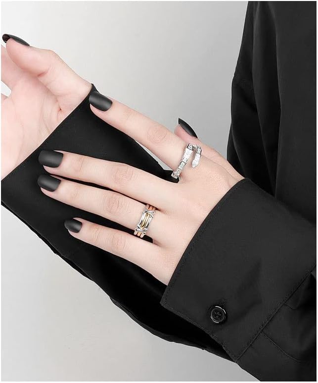 Au750 Alloy Ring Diamond Set Alloy Ring Unique Snake Diamond Ring Best Gift