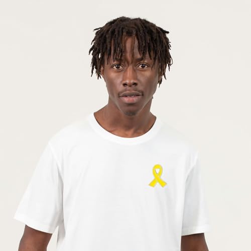 Awareness Enamel Lapel Pin – Nickel And Gold Plated Ribbon Pin – Prevention And Awareness Ribbon – Jewelry Brooch Pin With Secure Clutch Back