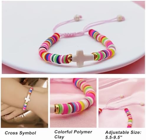 Baptism Gifts Cross Bracelet For Girl First Communion Confirmation Bless Gifts For Teenage Girls Boys Kindergarten Preschool Graduation Christening Gift For Daughter Granddaughter Godchild