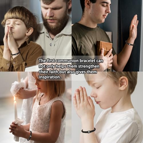 Baptism Gifts For Boys Braided Rope Cross Bracelet For Kids First Communion Gifts Boys Christian Christening Graduation