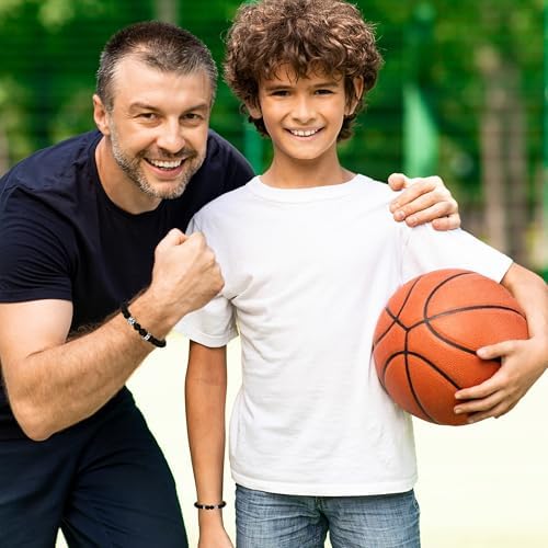 Baseball/Basketball/Football/Soccer Bracelet For Boys Cross Beaded Bracelet Gifts For Son Grandson Players Team Fan Friends Birthday Christmas Gifts For Men Boys