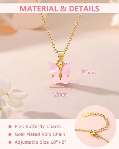 Beautiful Butterfly Necklace Gifts – Jewelry For Granddaughter Daughter Niece Sisters From Mom Or Grandma For Birthday Christmas Valentines