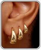 BESTEEL 3Pairs 14K Gold Plated Hoop Earrings Set for Women Chunky Earring Silver Plated Hypoallergenic Small Huggie Hoops Lightweight Tiny Thick Trendy Hoop Earrings Stacks for Multiple Piercing