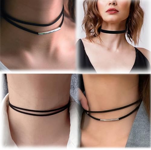Black Choker Necklace Set Velvet Lace Choker Daisy Gothic Punk Classic Choker
