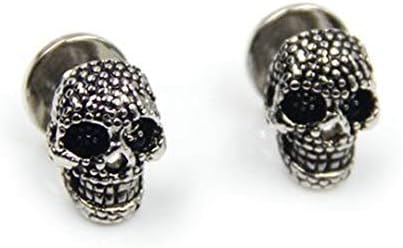 Black Skull Cufflinks And Dress Shirt Studs Set For Tuxedo Party Accessories Gift
