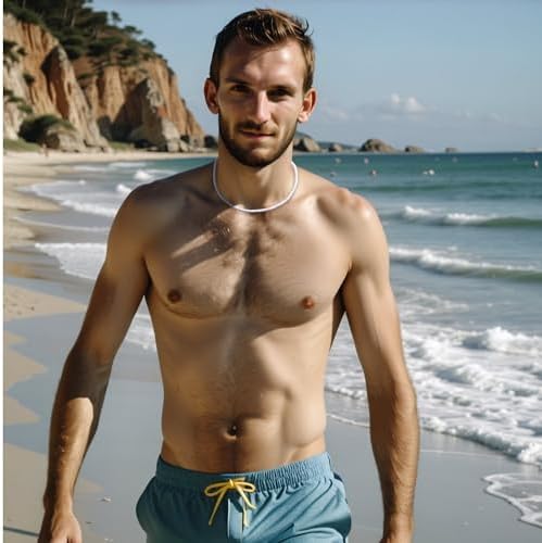 BlueRica Smooth Puka Shell Heishi Necklace