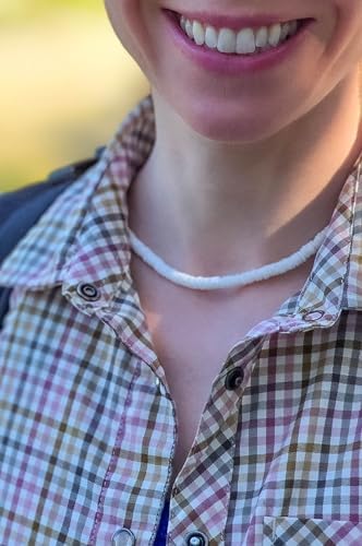 BlueRica Smooth Puka Shell Heishi Necklace