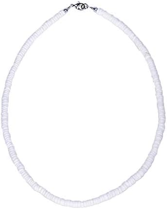 BlueRica Smooth Puka Shell Heishi Necklace
