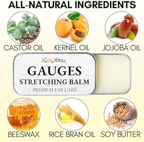 BodyJ4You 37PC Ear Stretching Kit - Beginner Gauges 14G-00G Starter Set - Aftercare Balm Wax - Steel Tapers Single Flare Plugs Screw Fit Tunnels - Women Eyelet Mens Earrings Expander Piercing Jewelry