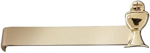 Boys Gold First Communion Tie Clip with Chalice Charm