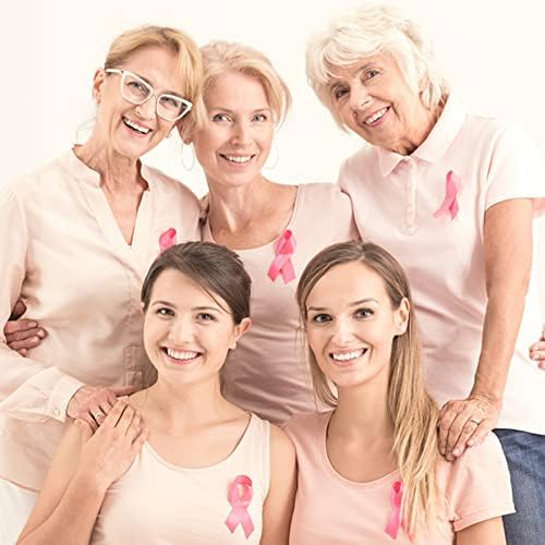 Breast Cancer Awareness Accessories Pins- Breast Cancer Pink Ribbon Pins Gifts For Women Charity Event Fundraising Survivor Campaign Favors Supplies