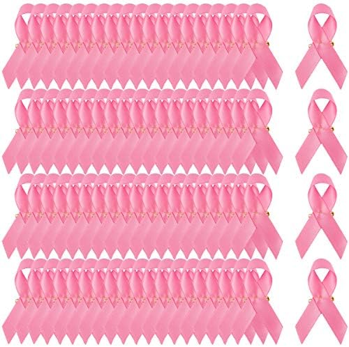 Breast Cancer Awareness Accessories Pins- Breast Cancer Pink Ribbon Pins Gifts for Women Charity Event Fundraising Survivor Campaign Favors Supplies