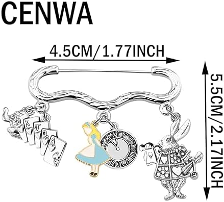 CENWA Alice Brooch Pin Alice Fans Gifts Alice Gift Friendship Gift Book Club Gift For Her