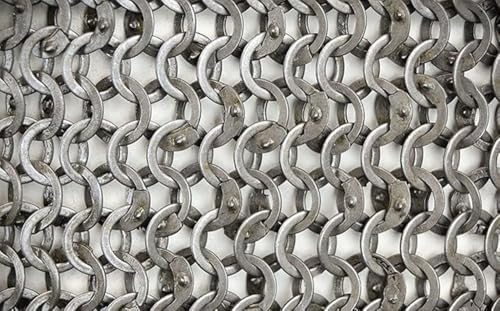 Chain Mail Sheet -9 mm 18 Gauge Flat Ring Alt Solid Ring Wedge Riveted