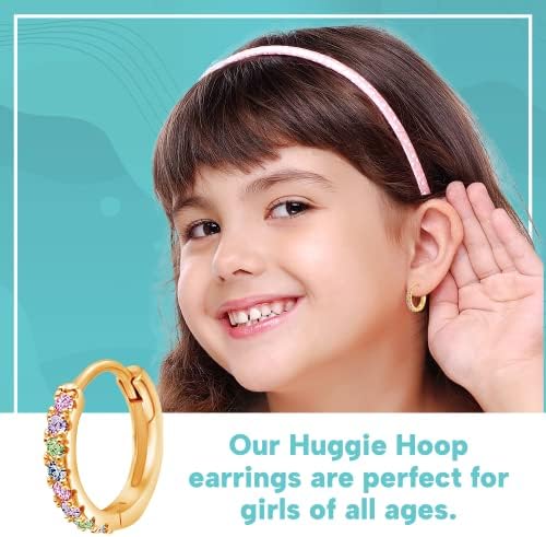 Chanteur Hypoallergenic Huggie Earrings For Girls & Women - Small Hoop Design Perfect For Teens & Kids