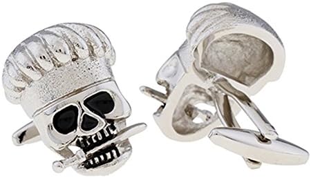 Chef Cook Skull Cufflinks