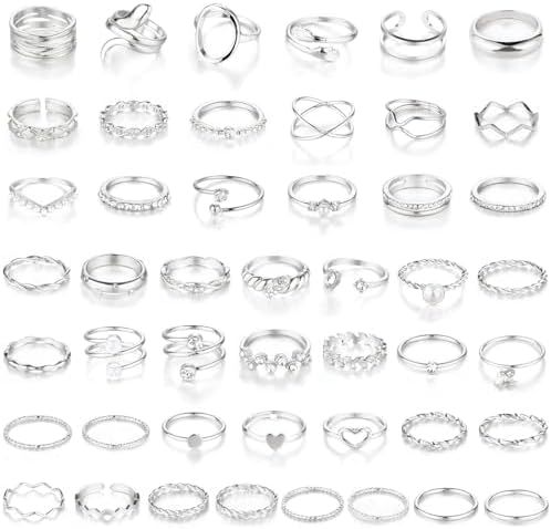 CHICUTIE Gold Knuckle Rings Set For Women Stackable Joint Finger Midi Rings Dainty Cubic Crystal Zirconia Simple Hollow Twist Cute Rings Pack Jewelry Gift