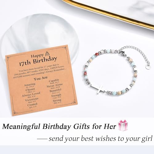 Christian Gifts For Women Girls Religious Cross Bracelet Birthday Christmas Easter Baptism Confirmation First Communion Valentines Day Graduation Gifts For Her