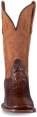 CIRCLE G By Corral Brass & Yellow Mens Ostrich Square Toe Boots L6059