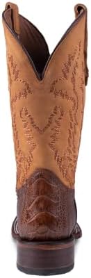 CIRCLE G By Corral Brass & Yellow Mens Ostrich Square Toe Boots L6059