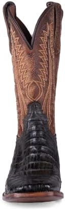 CIRCLE G By Corral Olive Green And Brown Ocher Caiman Wide Square Toe Men's Boots L6054