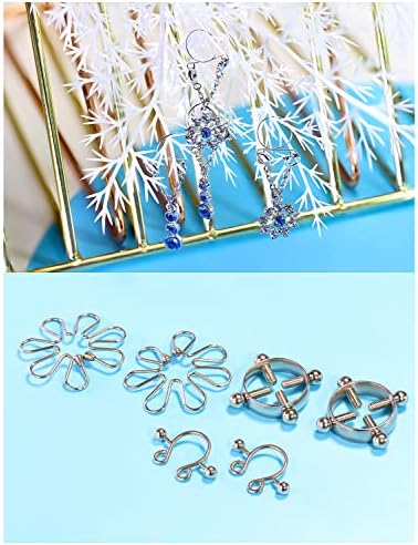 Cisyozi 5 对不锈钢假乳头环女士非穿孔吊坠钳人造身体穿孔首饰