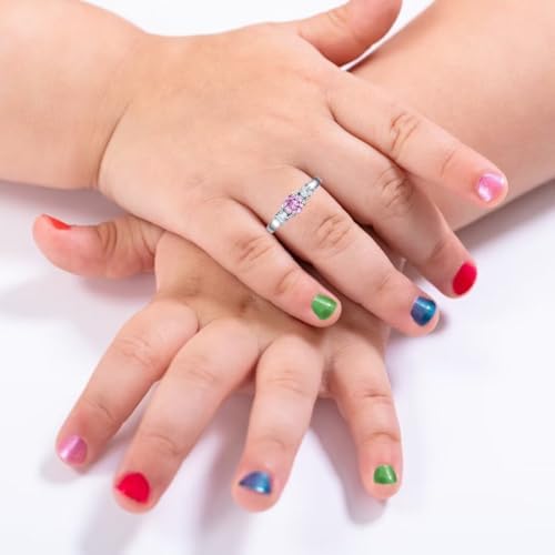 Classic Birthstone Rings For Girls Women Size 1-10 Cubic Zirconia Stainless Steel Birthday Mother's Ring Daughter Gifts Dainty Ring Jewelry