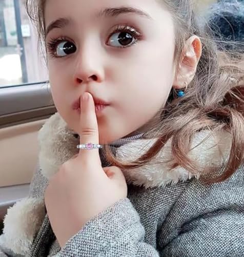 Classic Birthstone Rings For Girls Women Size 1-10 Cubic Zirconia Stainless Steel Birthday Mother's Ring Daughter Gifts Dainty Ring Jewelry