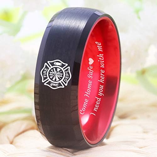 CLOUD DANCER FREE Custom Engraving Blue Tungsten Wedding Bands Bass Ring Fishing Ring Fish Hooks Ring Hunting Ring