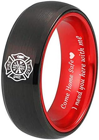 CLOUD DANCER FREE Custom Engraving Blue Tungsten Wedding Bands Bass Ring Fishing Ring Fish Hooks Ring Hunting Ring