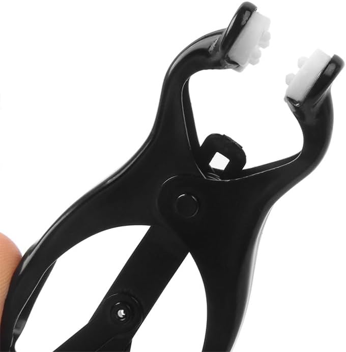 Clover Nipple Clamps With Chain Clip Non-Piercing Butterfly Body Clips For Women Men Couples Textured Rubber Padded Tips Body Piercing Jewelry