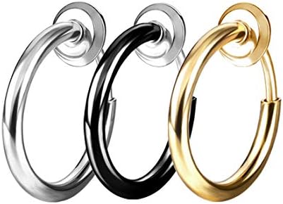 COCHARM Fake Nose Ring Fake Nose Septum Rings Fake Nose Piercing Non Pierced Spring Clip On Faux Nose Rings Faus Septum Hoop Magnetic Septum Nose Ring