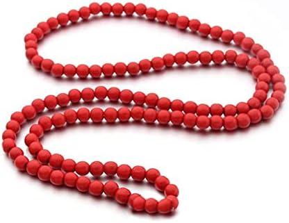 COLORFUL BLING 8MM Natural Wood Bead Necklace Africa Wooden Chain Statement Unisex Chunky Strand Necklaces Hip Hop Jewelry