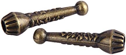 COOLLA Bolo Tie Tips Replacement End Caps 8 Pack Antique Silver Tone Antique Bronze