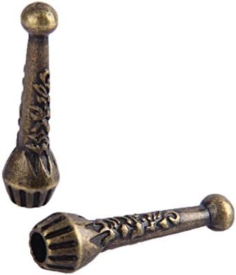 COOLLA Bolo Tie Tips Replacement End Caps 8 Pack Antique Silver Tone Antique Bronze