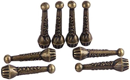 COOLLA Bolo Tie Tips Replacement End Caps 8 Pack Antique Silver Tone Antique Bronze