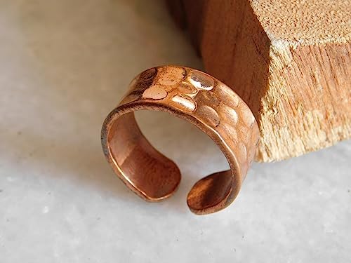 Copper Toe Ring Adjustable Copper Toe Ring Arthritis Ring Open Copper Hammered Toe Ring Copper For Feet Copper Jewelry