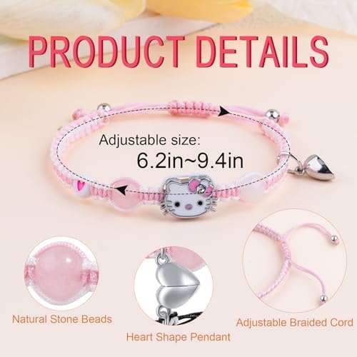 Couples/Friendship Matching Bracelets Bat/Spider/kitty Bracelets Set Valentine's Day Birthday Jewelry Gifts For Gf And Bf Soulmate Matching Gifts For Husband&Wife Son&Daughters BFF