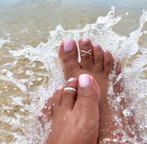 CrissCross Adjustable Toe Ring Gold Filled Or Sterling Silver One Size Fits All