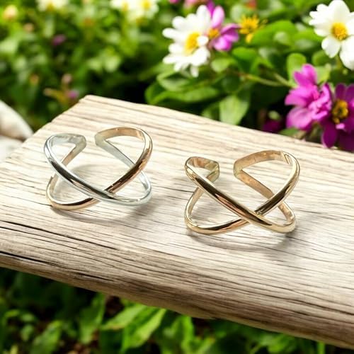 CrissCross Adjustable Toe Ring Gold Filled Or Sterling Silver One Size Fits All