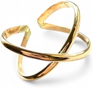 CrissCross Adjustable Toe Ring Gold Filled or Sterling Silver One Size Fits All