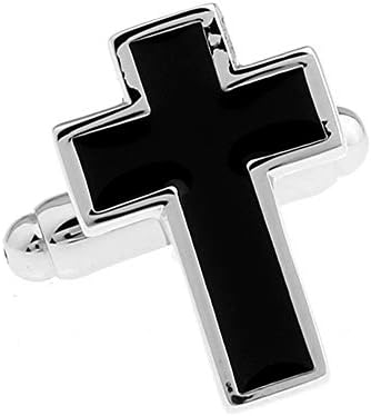 Cross BLK Cufflinks Christian Pair of Black Cuff Links