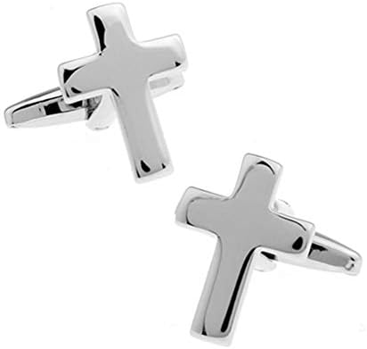 Cross Christian Pair Cufflinks Silver Cuff Links
